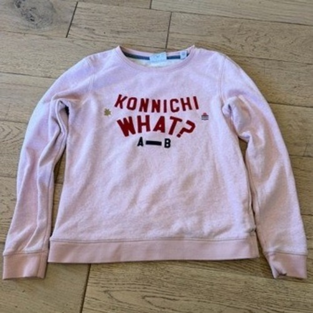 Scotch & Soda Sweatshirt Medium Pink Excellent‎ Konnichi What Graphic (1704)
